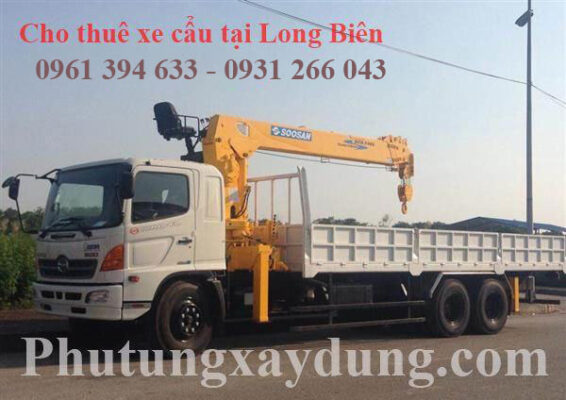 Cho thuê xe cẩu hàng, xe cẩu thùng tại Long Biên giá rẻ