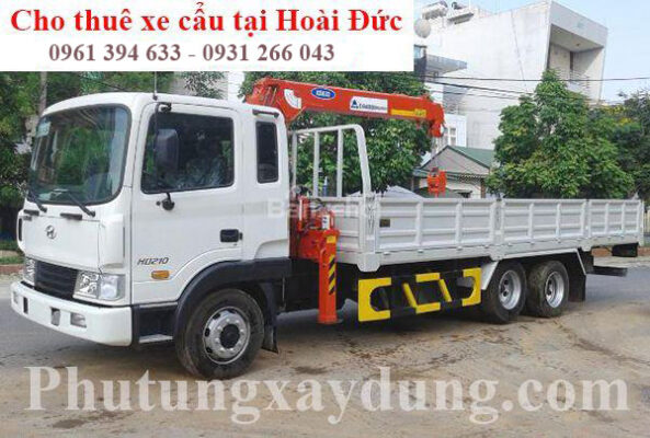 Dịch vụ cho thuê xe tải gắn cẩu tự hành huyện Hoài Đức – Hà Nội