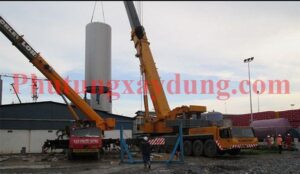 Cẩu bánh lốp, thiết bị nâng không thể thiếu trong xây dựng